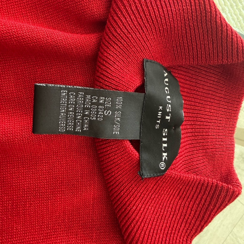 Women’s August Silk Red Silk Knit Top